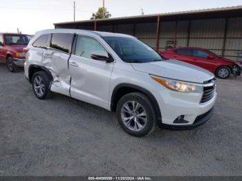  Salvage Toyota Highlander