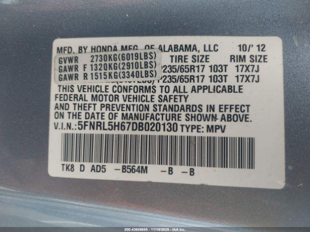 Honda Odyssey Ex-l Image 6