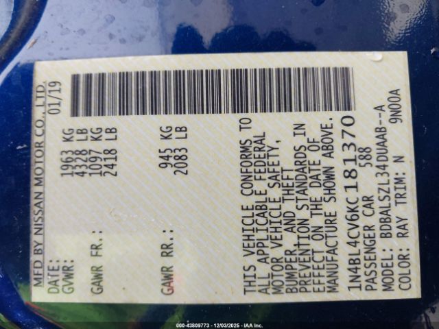 Nissan Altima 2.5 Sr Image 16